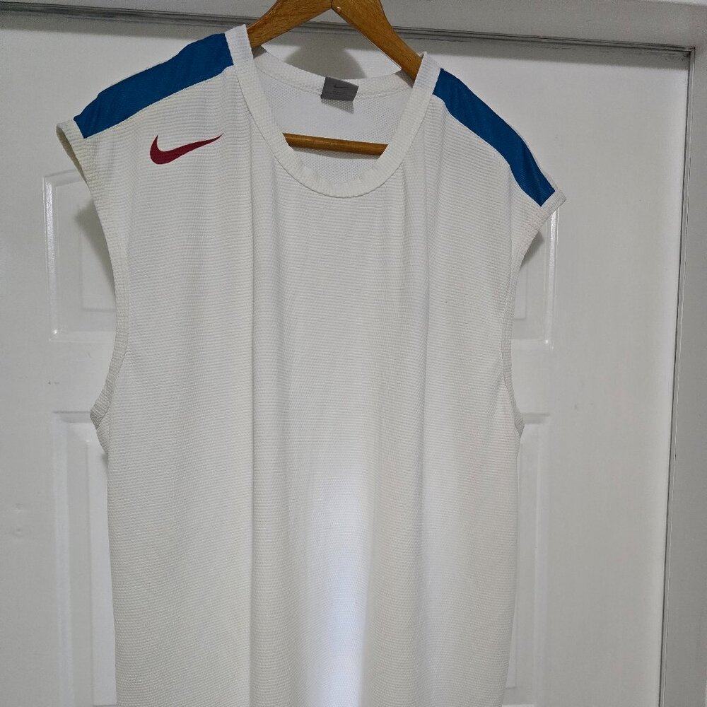 Nike Sphere Dry Men's Muscle Shirt XXL TTG White Blue